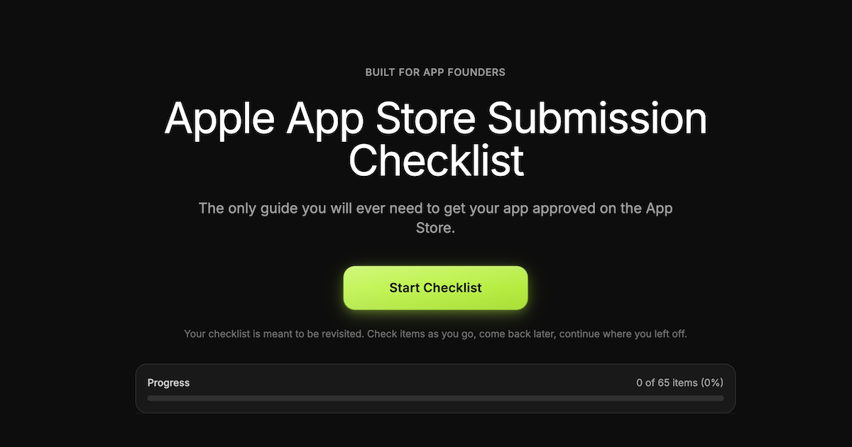 Apple App Store Submission Checklist (Get Approved)