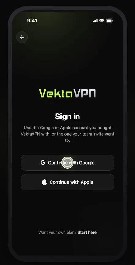 Anmeldung in der App