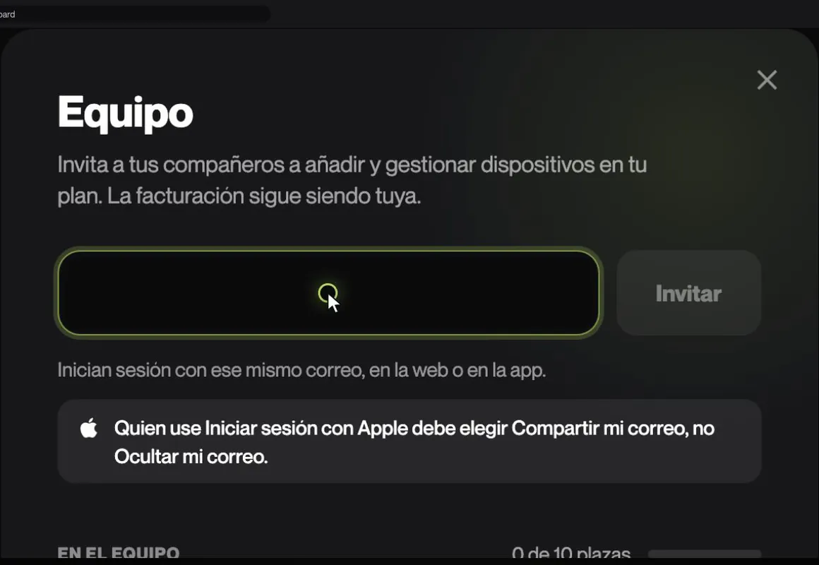 La ventana Equipo con tres correos escritos
